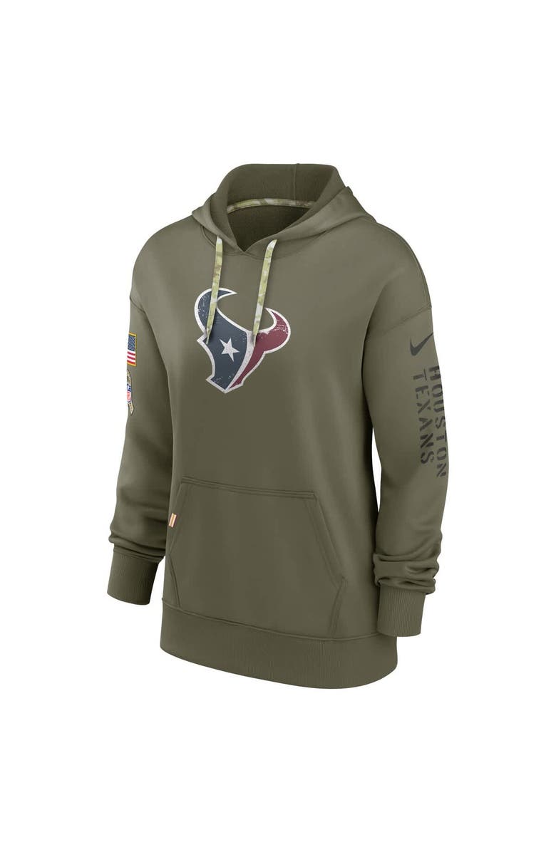 Nike Women's Nike Olive Houston Texans Salute To Service Performance Pullover Hoodie, Alternate, color,