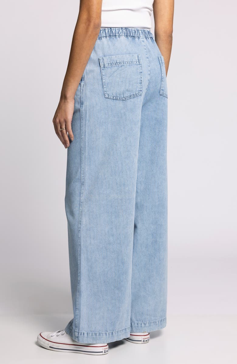 Thread & Supply Norman Denim Drawstring Pants, Alternate, color, Washed Indigo Stripe
