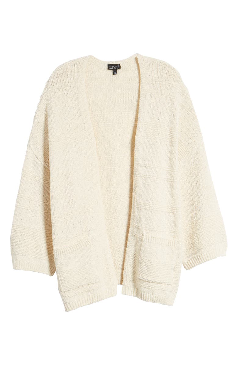Topshop Natural Yarn Cardigan, Alternate, color, 