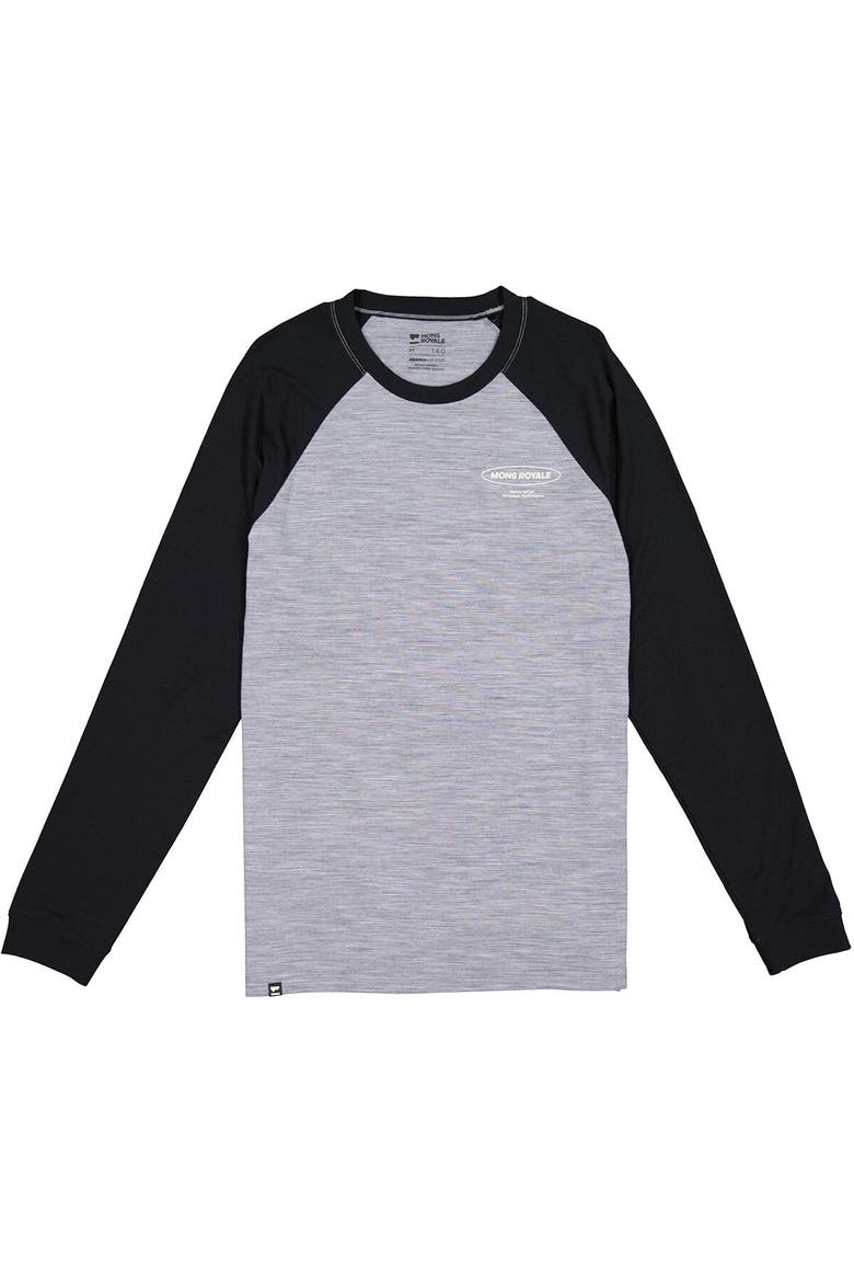 Icon Raglan Top - Men's, Alternate, color, Grey Heather/Black