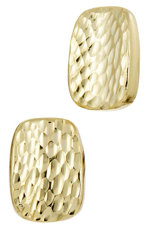 Textured Oval Stud Earrings