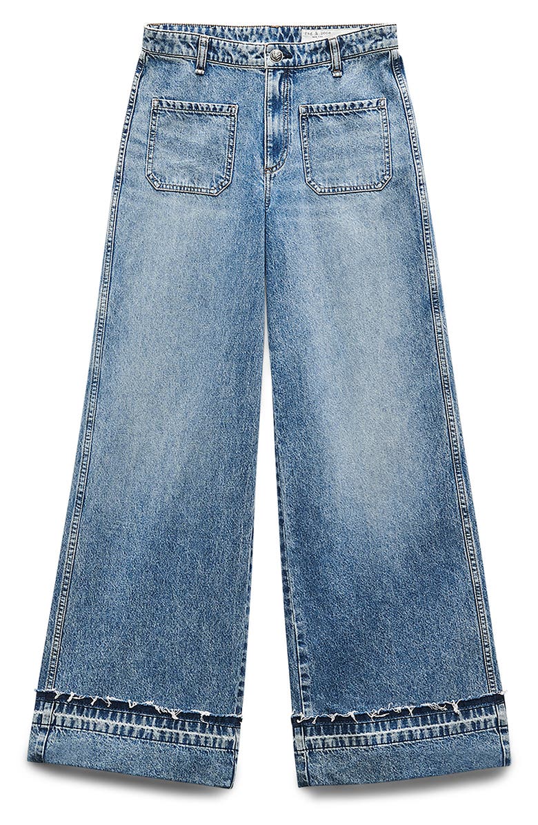 rag & bone Marina Cuff High Waist Ankle Wide Leg Jeans, Alternate, color, Liliana