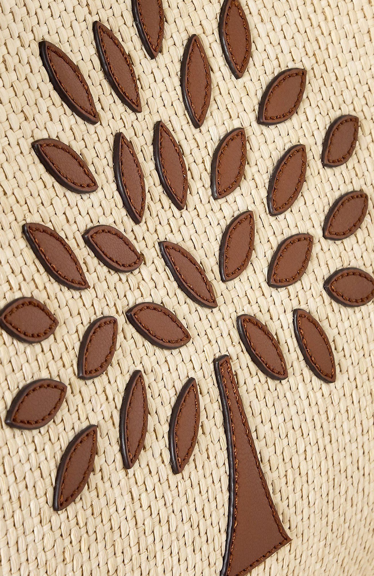 Mulberry Raffia Tree Tote, Alternate, color, Ecru-Bright Oak