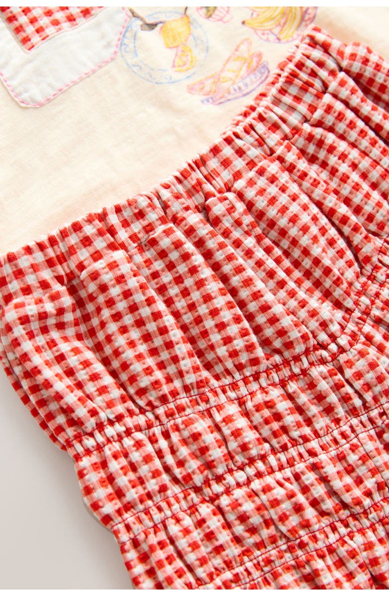 NEXT Kids' Cotton Graphic T-Shirt & Gingham Shorts Set, Alternate, color, Red