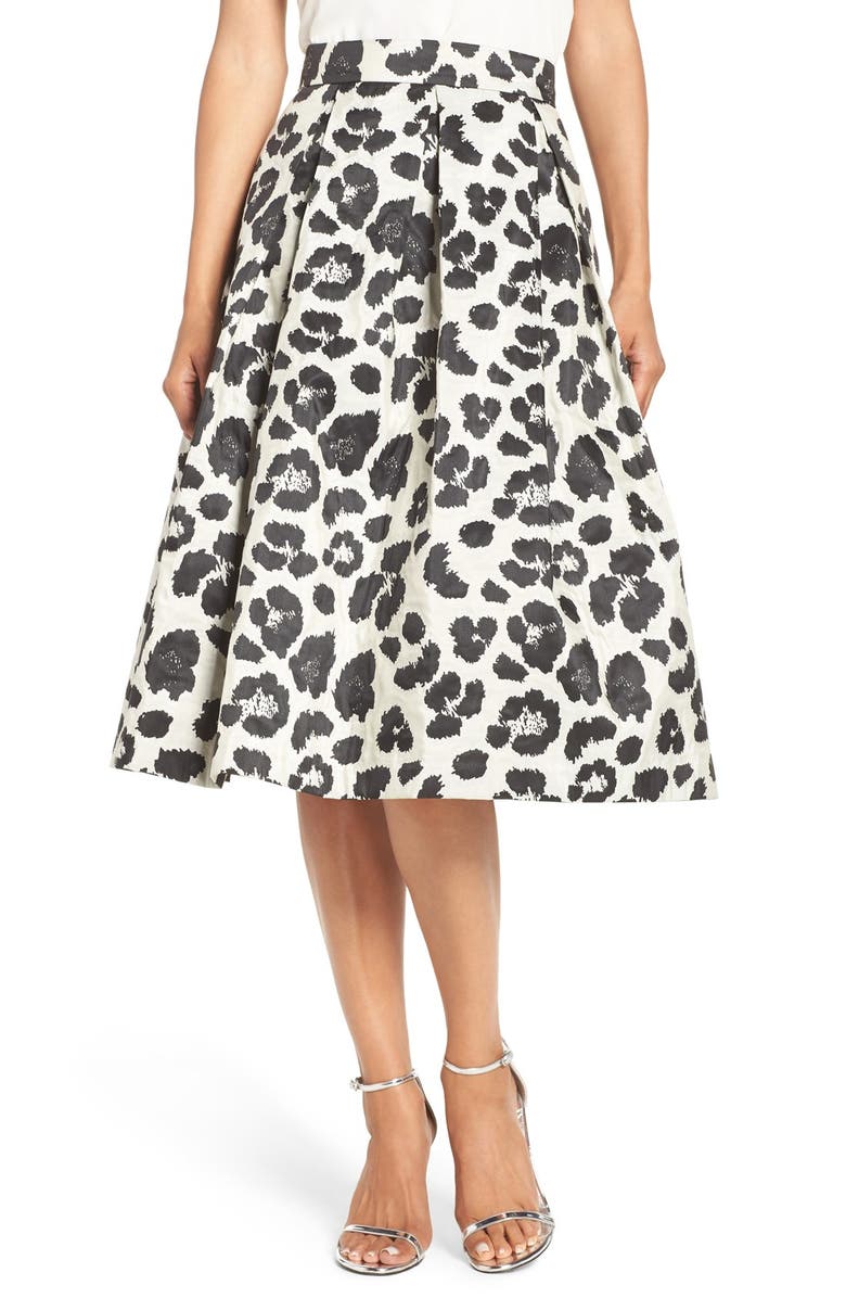 Eliza J Metallic Jacquard Midi Skirt, Main, color,
