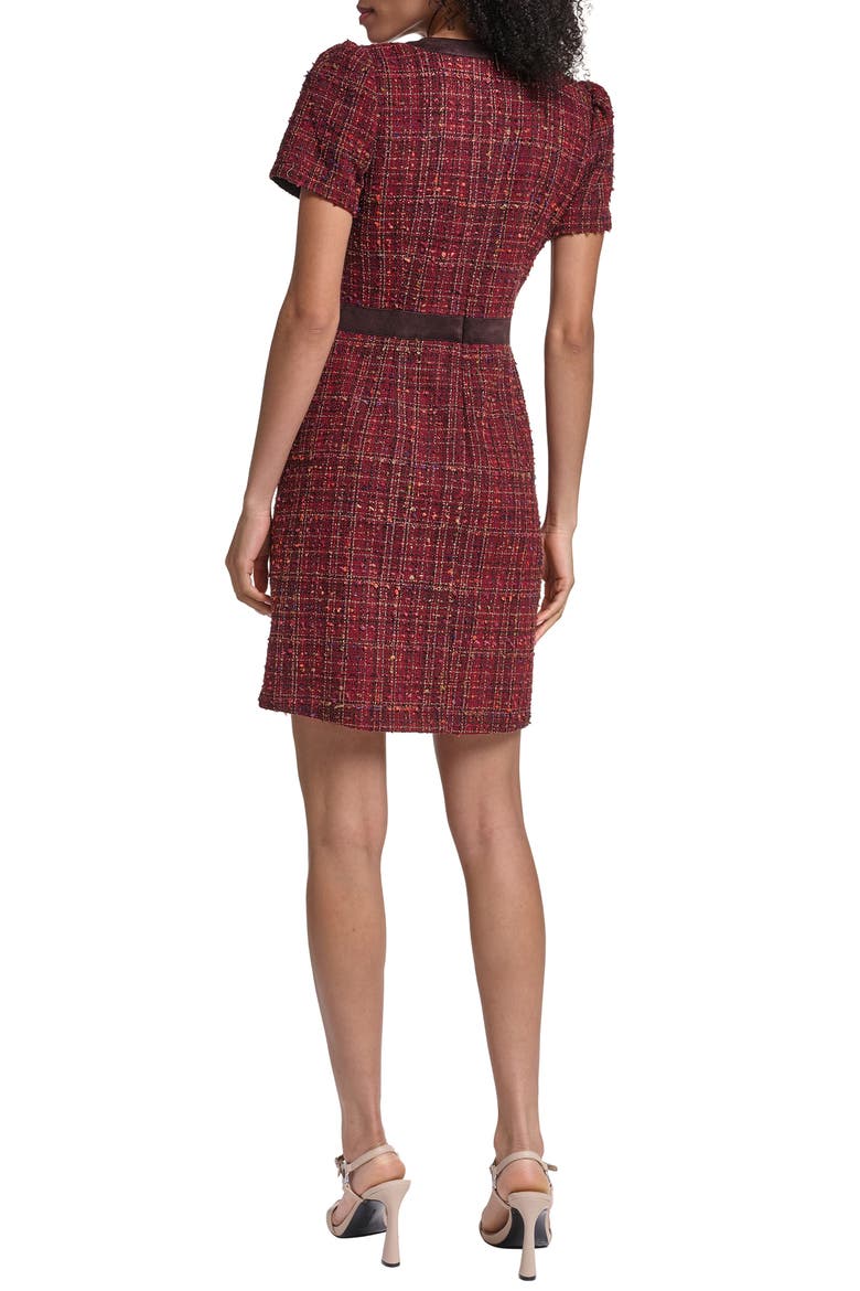 Tweed Sheath Minidress, Alternate, color, ESPRESSO MULTI