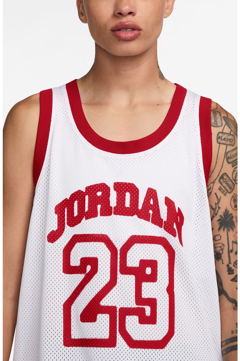 40th Anniversary Mesh Tank Jersey, Alternate, color, WHITE/ VARSITY RED/ RED