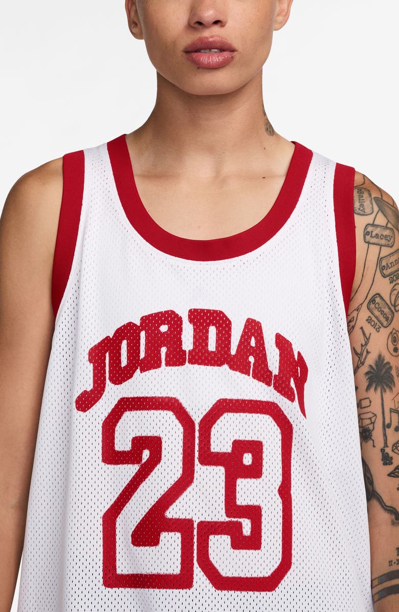 Jordan 40th Anniversary Mesh Tank Jersey, Alternate, color, White/ Varsity Red/ Red