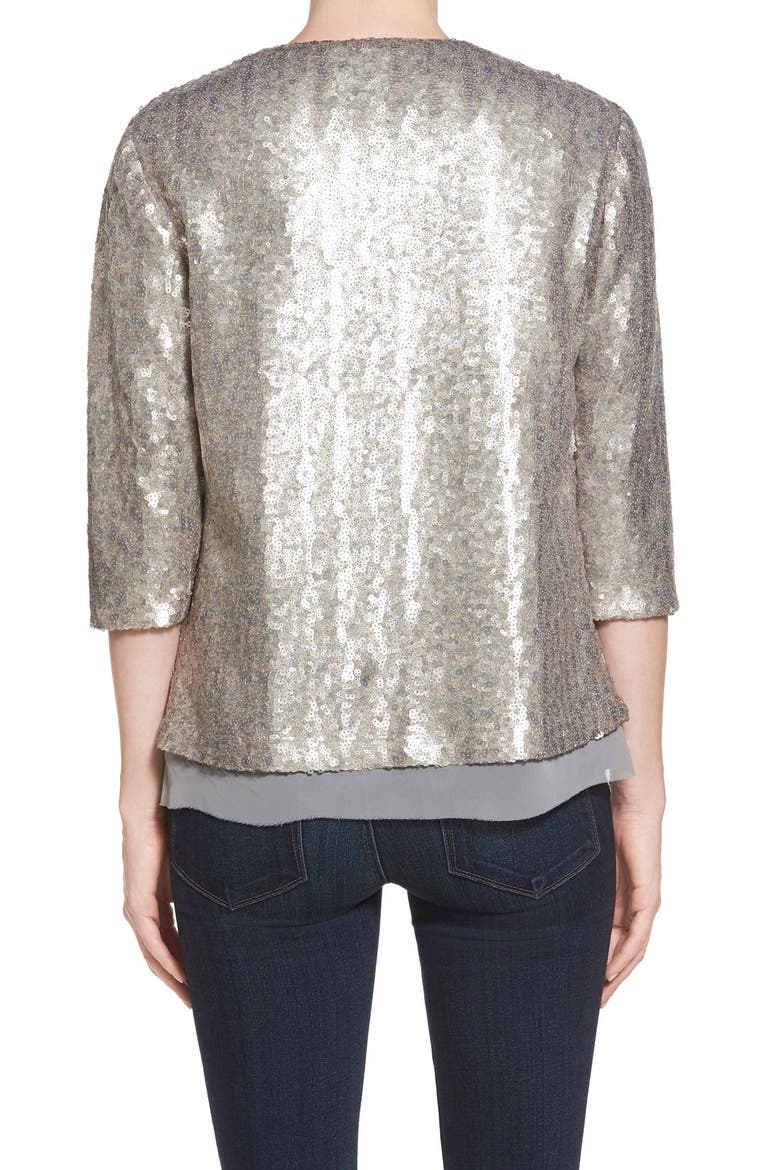 Sequin Jacket, Alternate, color, SILVER