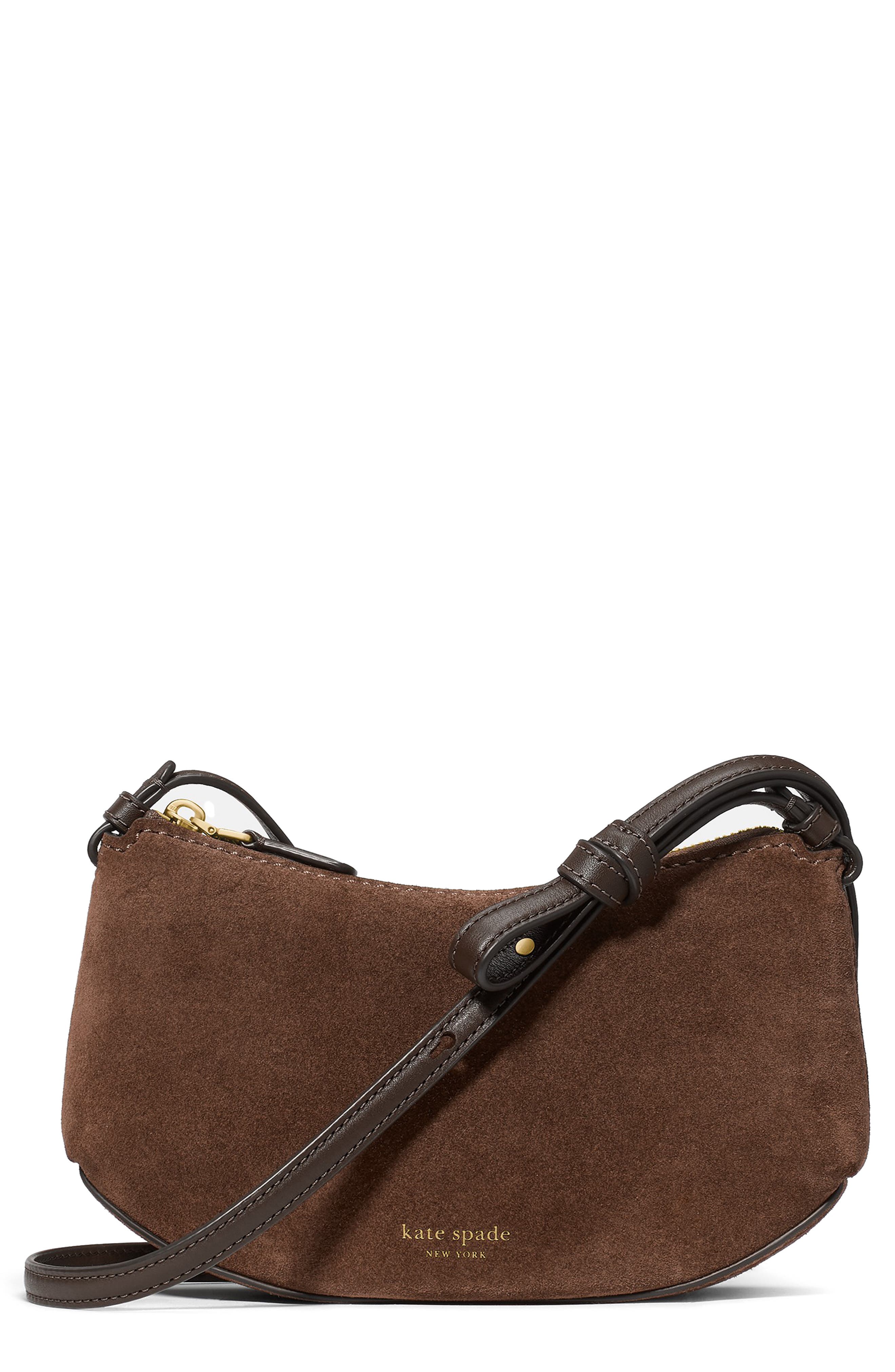 Kate Spade New York loop suede crossbody bag, Main, color, 