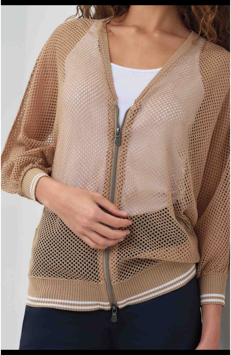 Anatomie Elora Knit 3/4 Sleeve Full Zip Jacket, Alternate, color, 