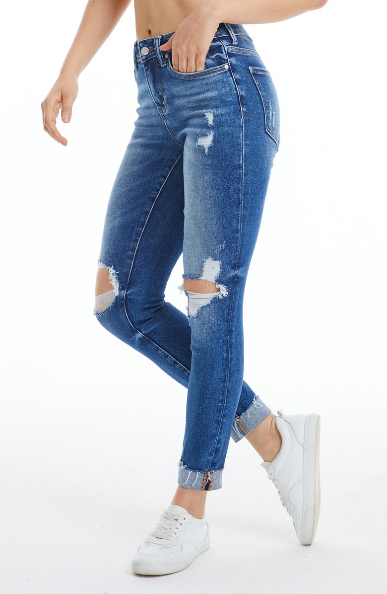 Bayeas Jojo Ripped Skinny Jeans, Alternate, color, Medium Blue