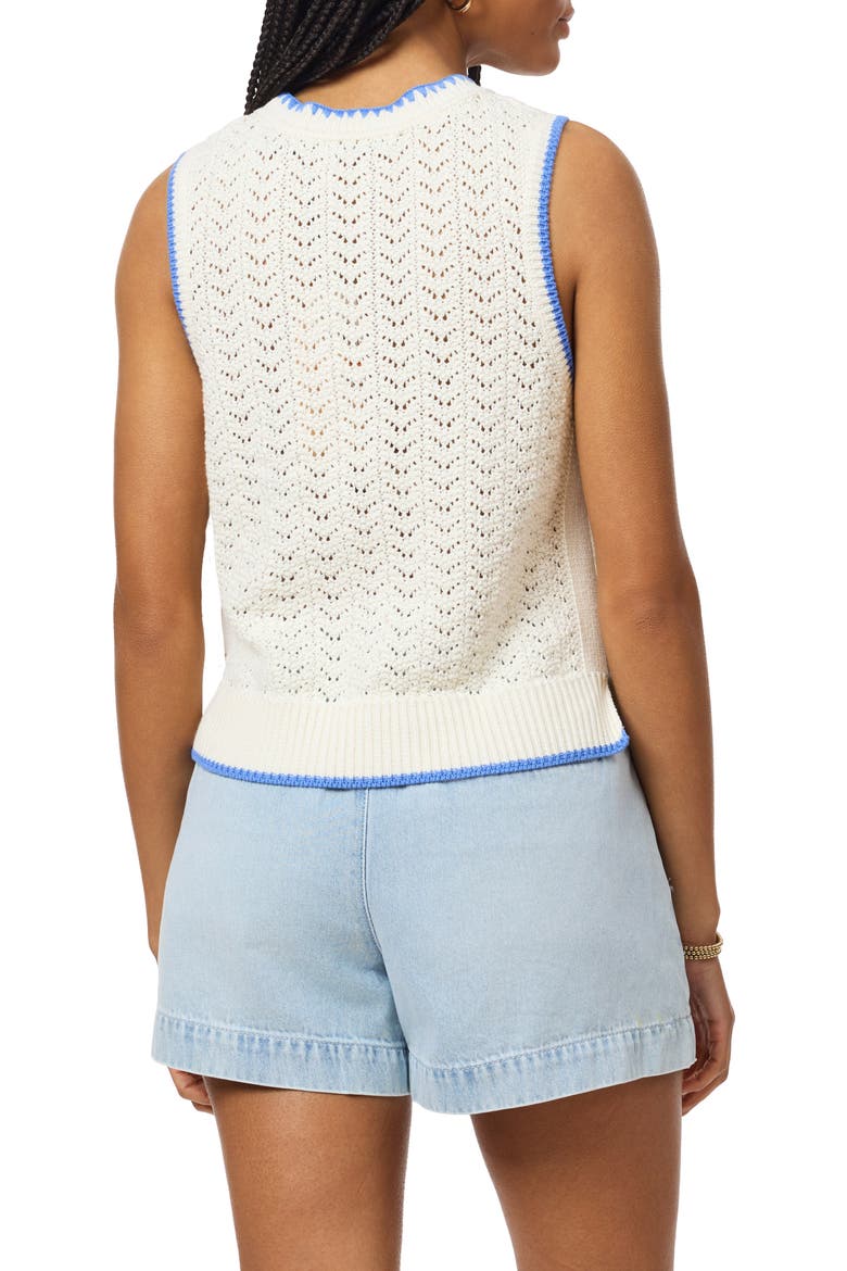 Pointelle Stitch Sweater Tank, Alternate, color, WHITECAP