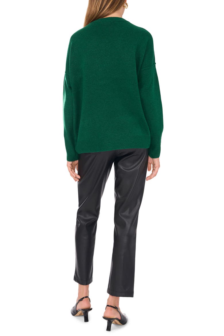 Exposed Seam Crewneck Sweater, Alternate, color, ALPINE GREEN