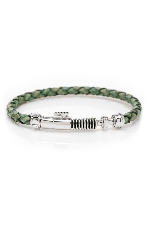 Men's Luke Skywalker Lightsaber Braided Leather Bracelet