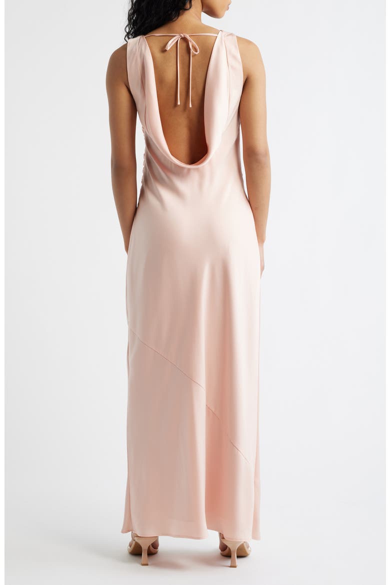 Isadora Open Cowl Back Cocktail Dress, Alternate, color, BLUSH