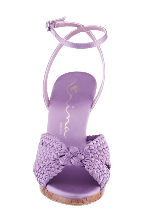 Nina Empire Ankle Strap Sandal In Wisteria