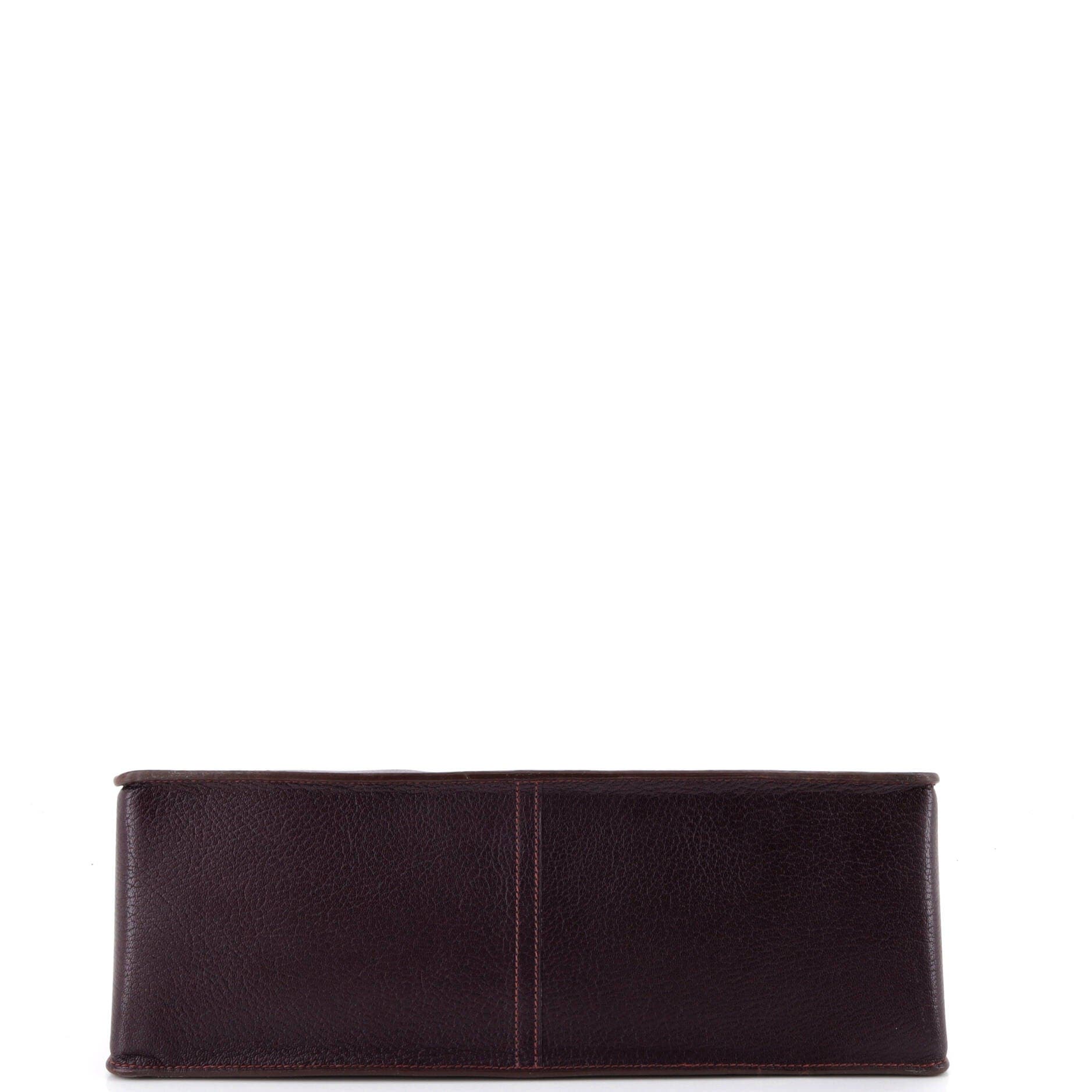 Pre-Owned Hermes White Bus Bag Leather 39, Alternate, color, Raisin