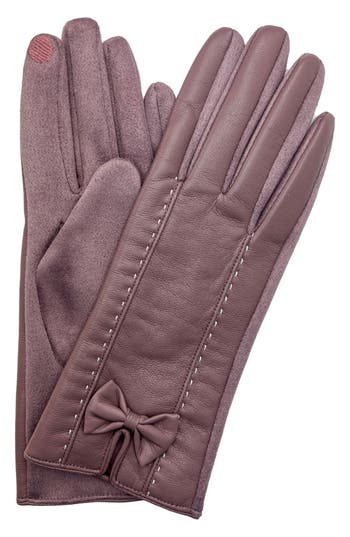 Marcus Adler Faux Leather Gloves In Brown