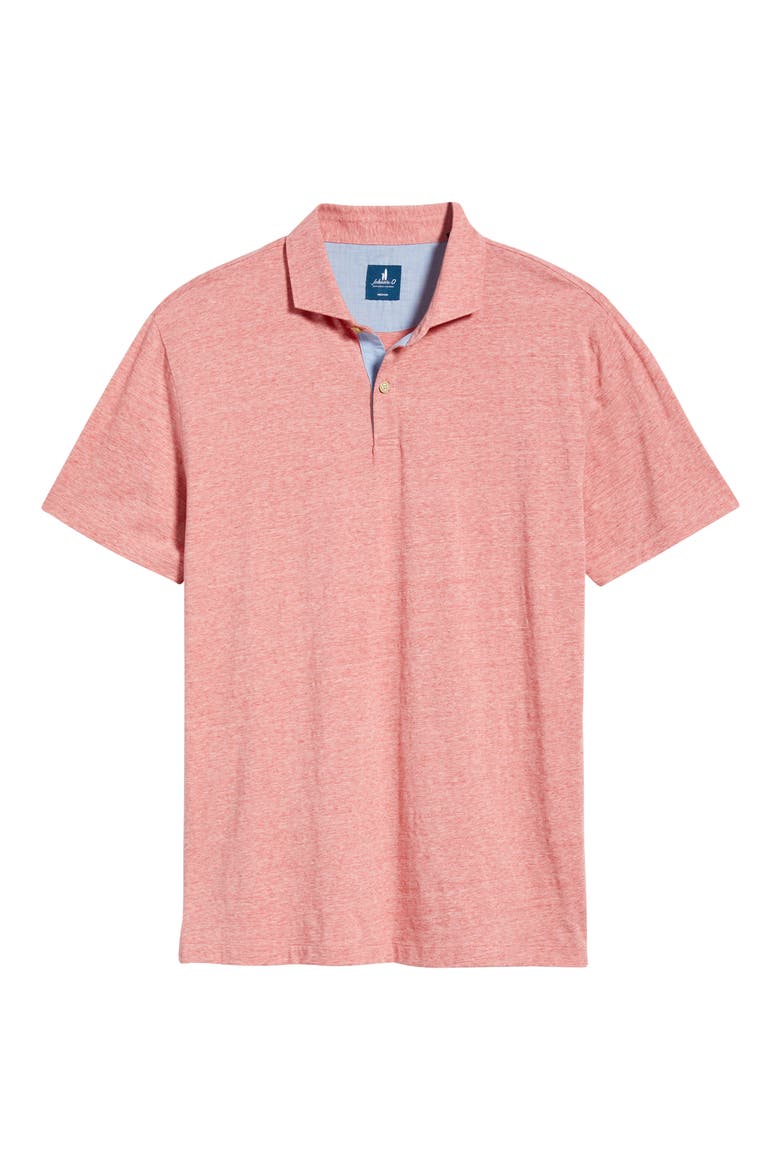 Starnes Heathered Cotton Blend Polo, Alternate, color, SLATE ROSE