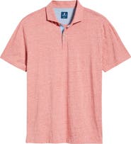 johnnie-O Starnes Heathered Cotton Blend Polo