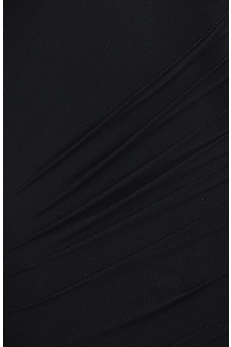 Cassidy Mesh & Tulle Maxi Skirt, Alternate, color, BLACK