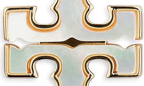 Tory Burch Kira Mother-of-pearl Stud Earrings In Gold