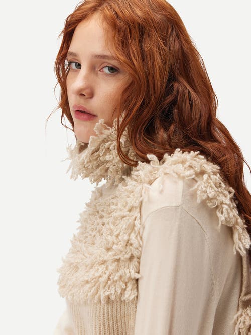 Gobi Mongolian Cashmere Organic Color Loop-stitch Gilet In Warm Grey