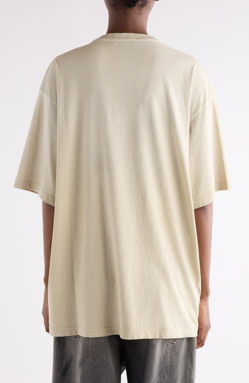 Acne Studios Graphic Print Cotton T-shirt With Short Sleeves In Gold