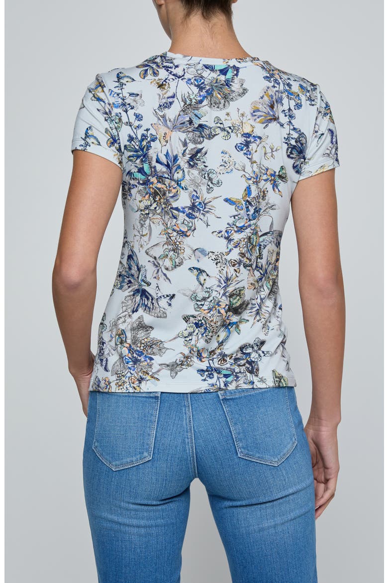 Ressi Butterfly Print T-Shirt, Alternate, color, GREY MULTI WATERCOLR BUTTERFLY
