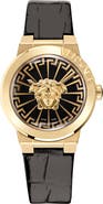 Versace Medusa Infinite Leather Strap Watch, 38mm