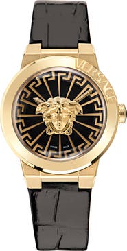 Versace Medusa Infinite Leather Strap Watch, 38mm
