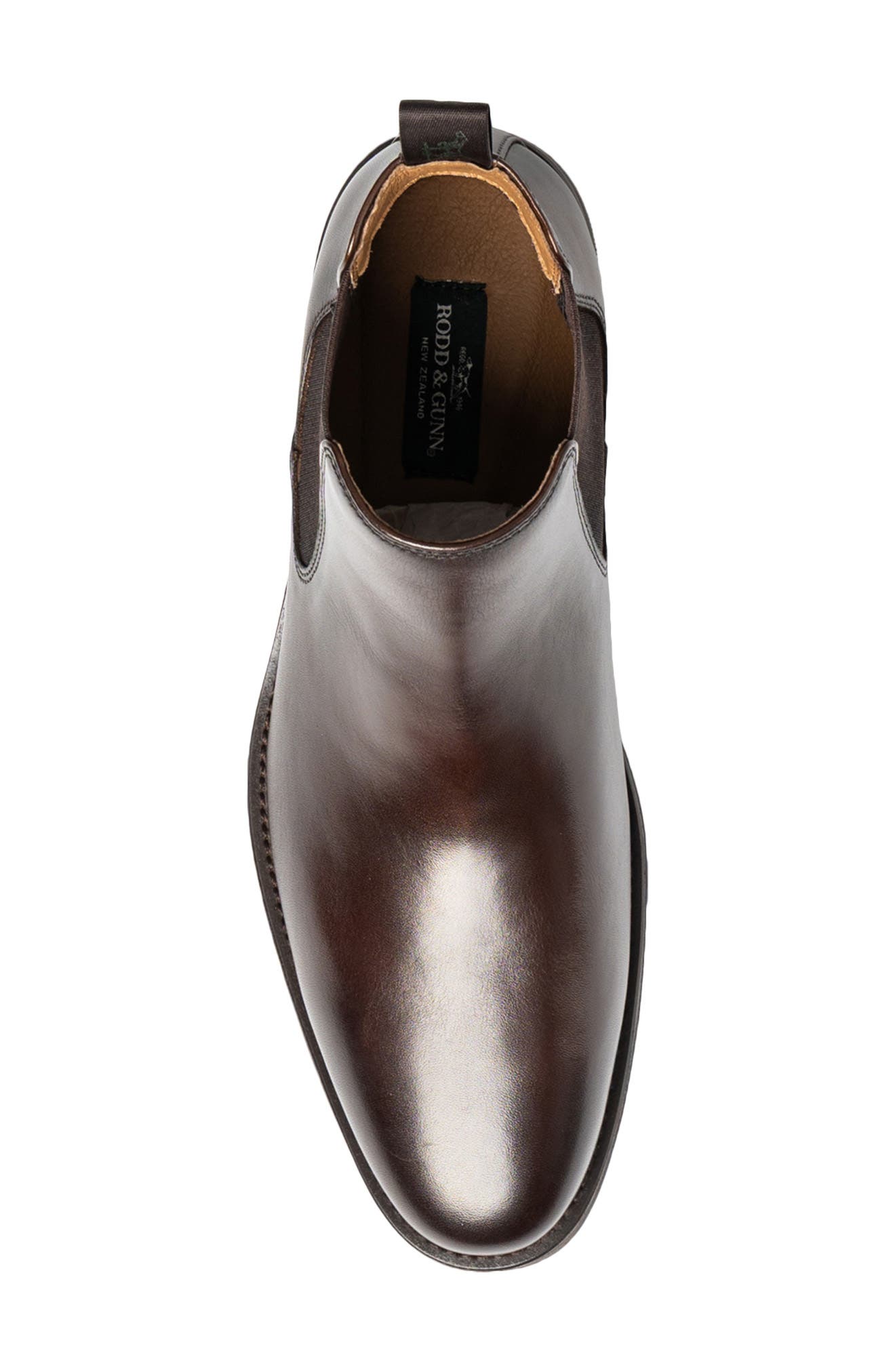 Russlands Leather Chelsea Boot, Alternate, color, CHOCOLATE