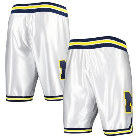 Men's Mitchell & Ness White Michigan Wolverines 1991 Shorts