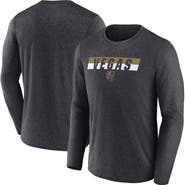 FANATICS Men's Fanatics Heather Charcoal Vegas Golden Knights Transition Long Sleeve T-Shirt