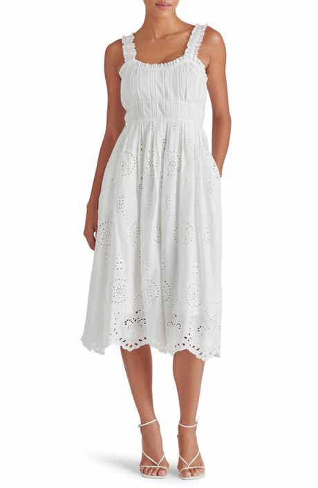 Steve Madden Harmony Eyelet Embroidered Cotton Midi Dress