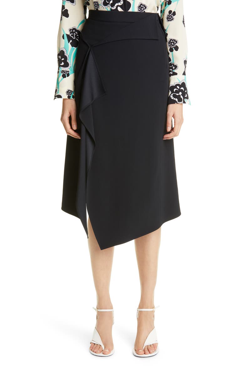 Asymmetrical Cady Skirt, Main, color, BLACK