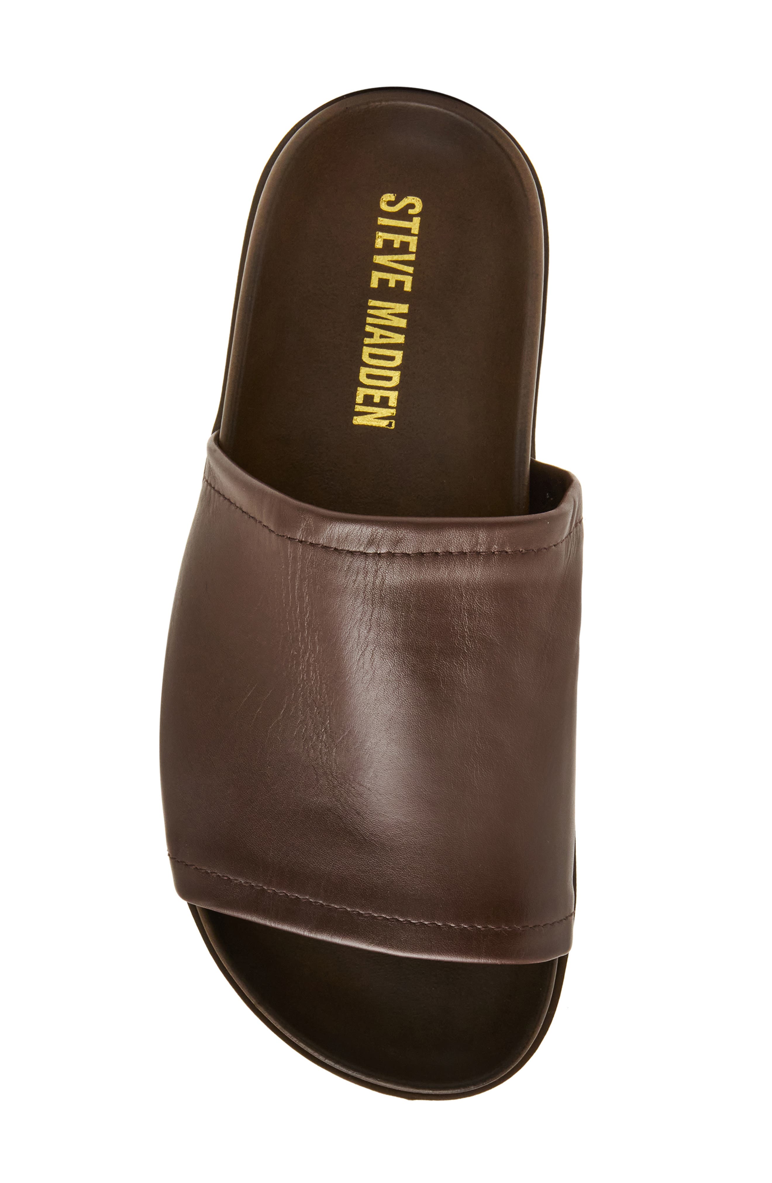 Arwen Platform Wedge Slide Sandal, Alternate, color, BROWN LEATHER