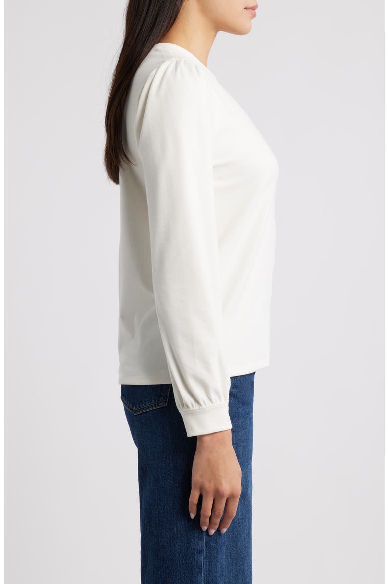 Blouson Sleeve Top, Alternate, color, IVORY PRISTINE