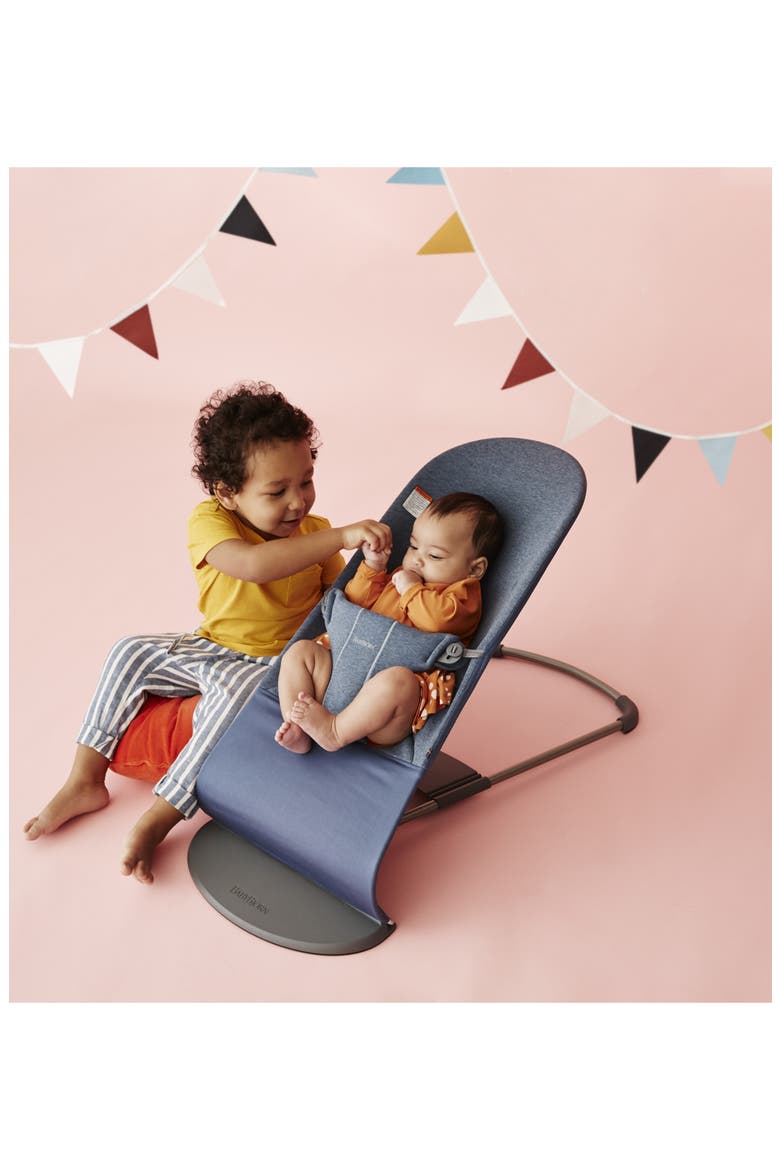Bouncer Bliss Convertible Jersey Baby Bouncer, Alternate, color, DOVE BLUE