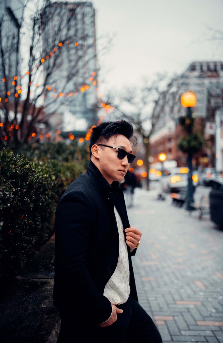 Vincero Atwater 51mm Polarized Rectangle Sunglasses, Alternate, color, 