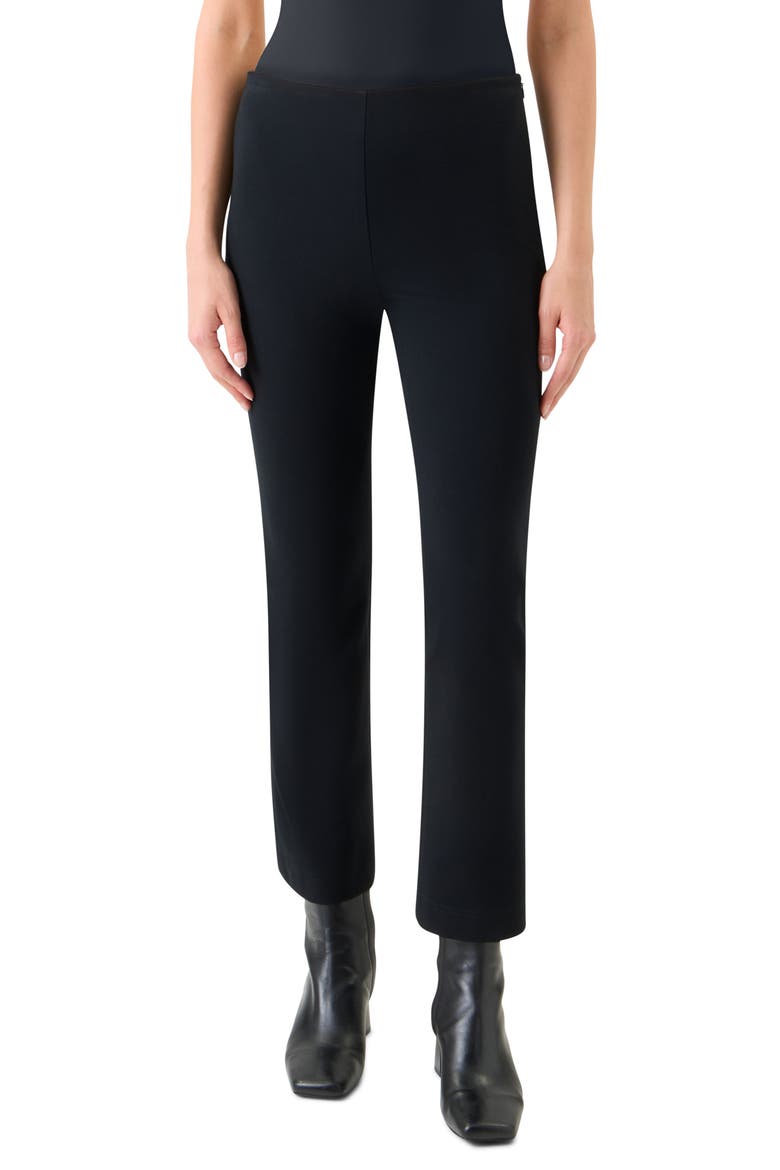 Cindy Jersey Bootcut Pants, Main, color, BLACK