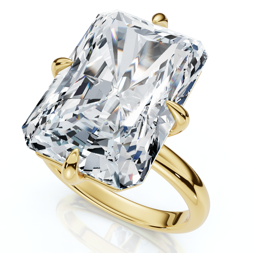 Bliss Diamond Certified 11ct Radiant Diamond Solitaire Engagement Ring 14k Gold/pt Lab Grown