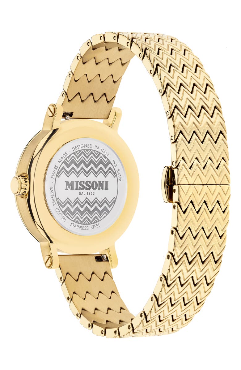 Missoni Melrose Bracelet Watch, 36mm, Alternate, color, Ip Yellow Gold