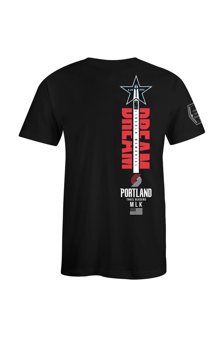 Unisex FISLL x Black History Collection  Black Portland Trail Blazers T-Shirt, Alternate, color, Black