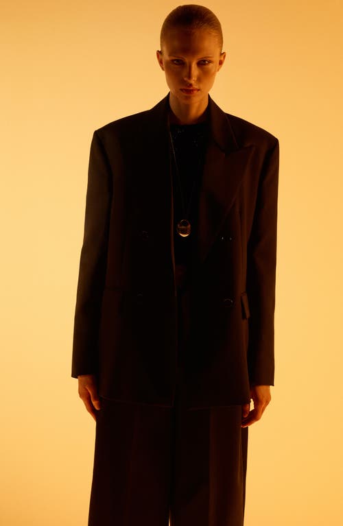 Mango X Kaia Gerber Wool Blend Blazer In Black