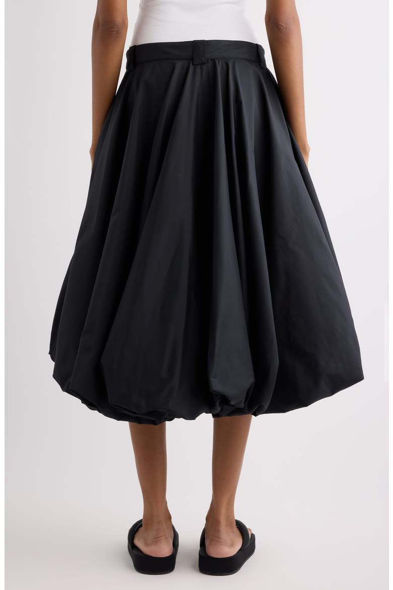 Gathered Technical Taffeta Balloon Shorts, Alternate, color, BLACK