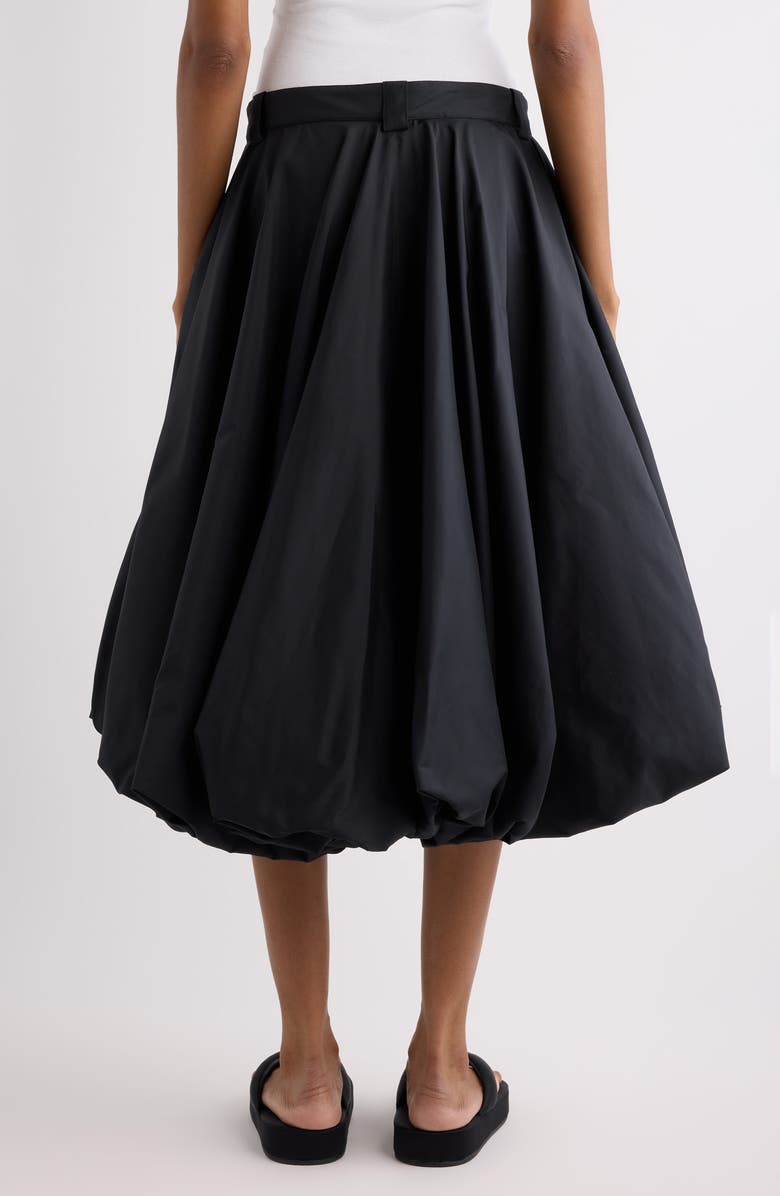 Balenciaga Gathered Technical Taffeta Balloon Shorts, Alternate, color, Black