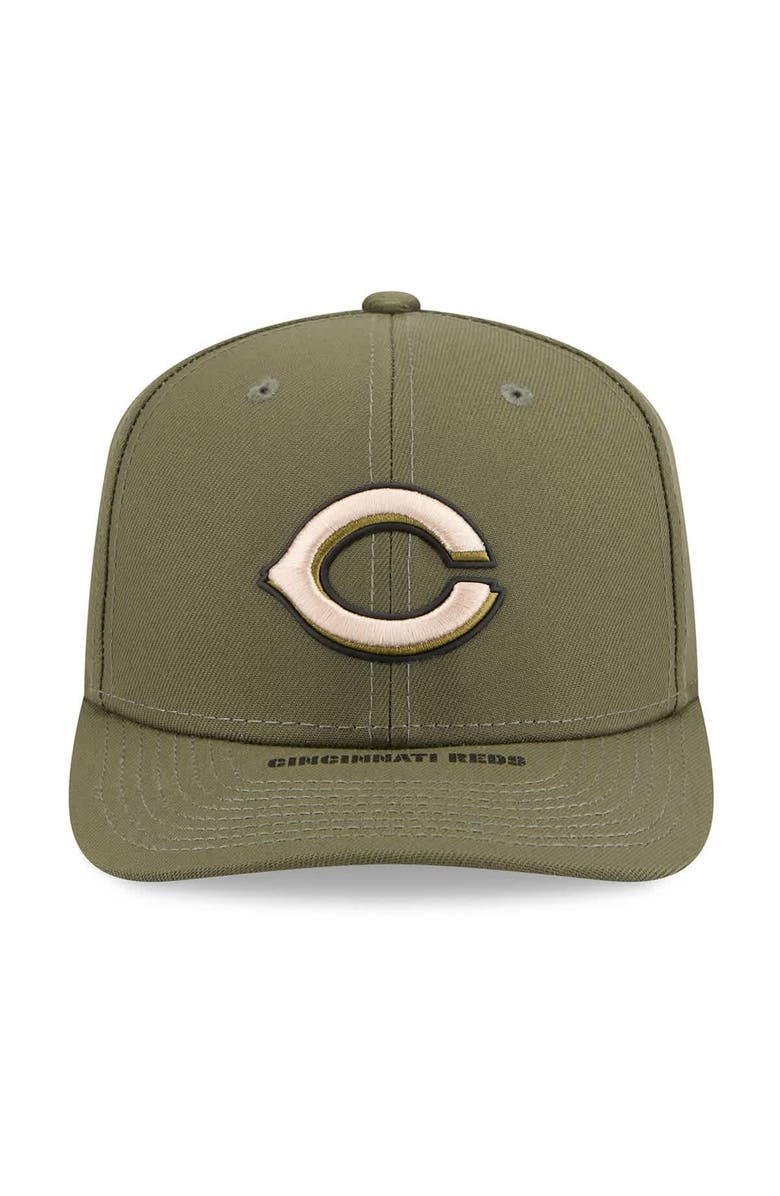 New Era Men's New Era  Olive Cincinnati Reds 2026 Armed Forces Day 9SEVENTY Adjustable Hat, Alternate, color, Olive