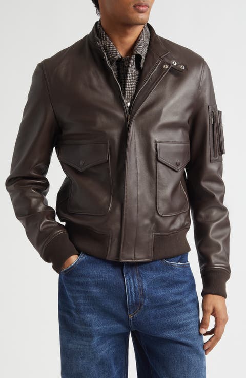 Plongé Leather Bomber Jacket